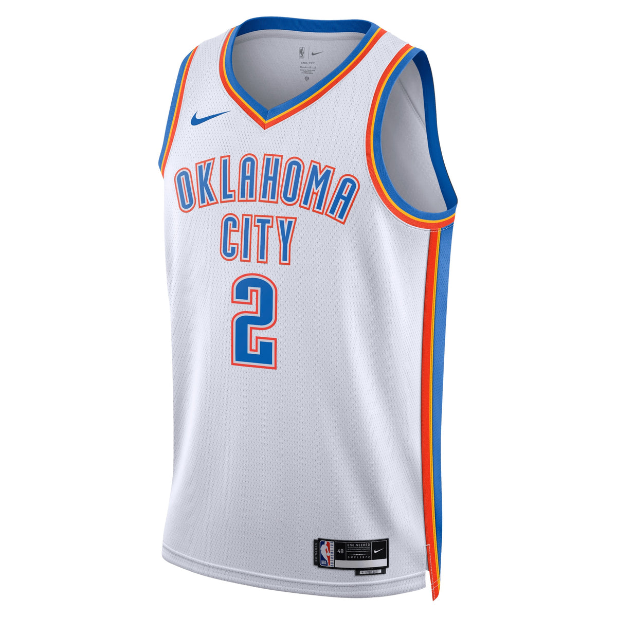 Oklahoma City Thunder Nike Association Edition Swingman Jersey - White - Shai Gilgeous-Alexander - Unisex