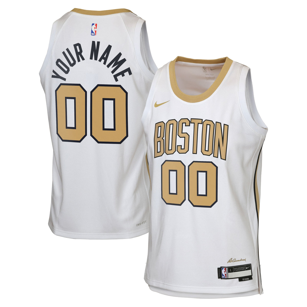 Nike  Boston Celtics 2025/26 City Edition Swingman Jersey - Custom - Youth