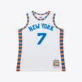 Men's Mitchell & Ness Carmelo Anthony White New York Knicks 2015-16 Hardwood Classics Authentic Jersey