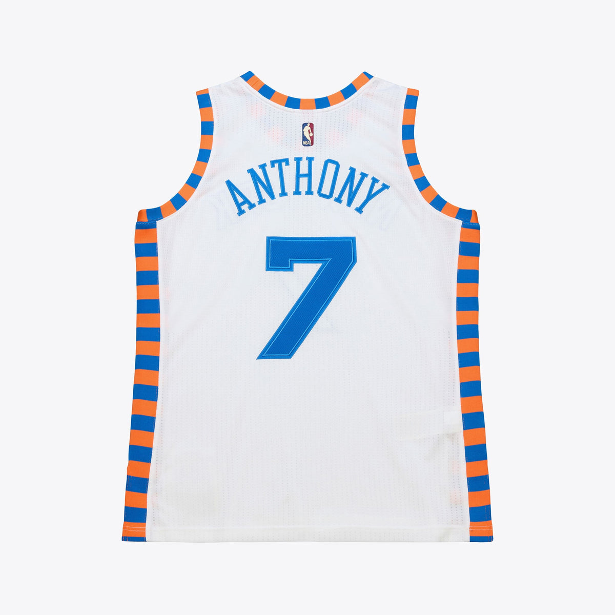 Men's Mitchell & Ness Carmelo Anthony White New York Knicks 2015-16 Hardwood Classics Authentic Jersey